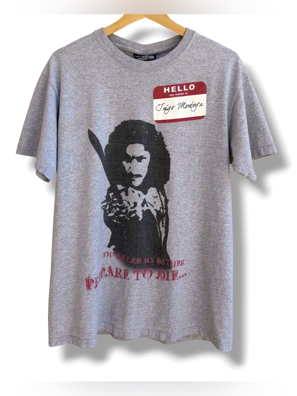 Vintage Y2K The Princess Bride Inigo Montoya T-Shirt Gray Medium Steve & Barrys